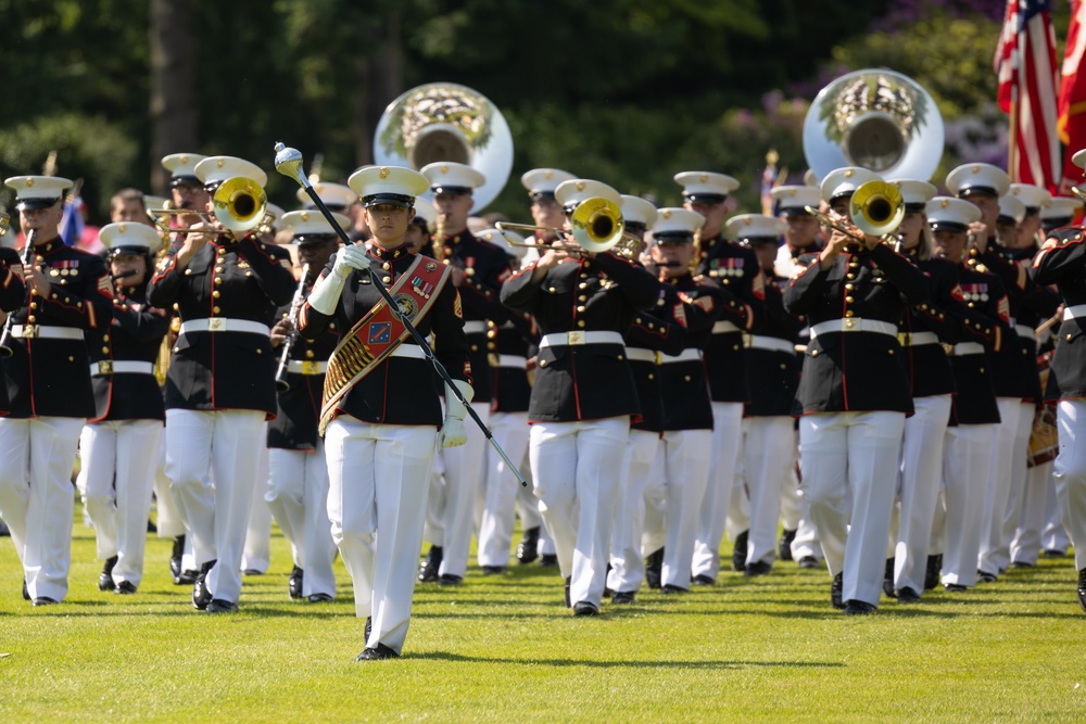 1st Marine Division Band plays at the 105th Anniversary of the Battle of Belleau Wood