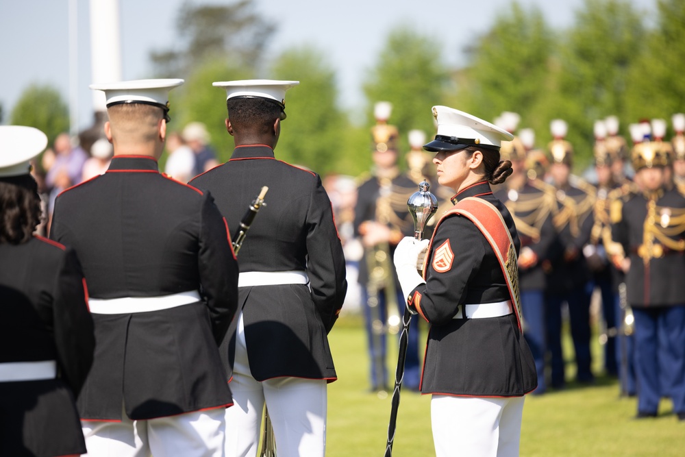 1st Marine Division Band plays at the 105th Anniversary of the Battle of Belleau Wood