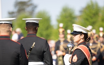 1st Marine Division Band plays at the 105th Anniversary of the Battle of Belleau Wood