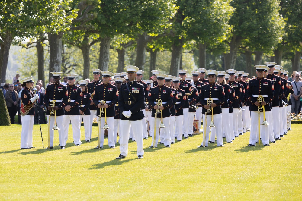 1st Marine Division Band plays at the 105th Anniversary of the Battle of Belleau Wood