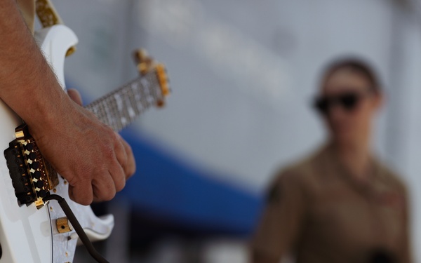 Quantico Marine Corps Rock Band Preforms On Wasp During Fleet