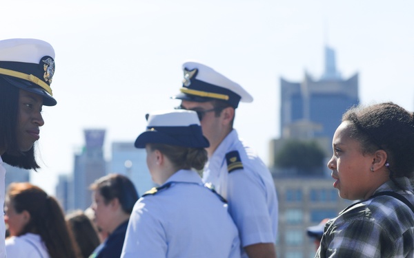 Girl Scouts Tour Wasp During Fleet Week