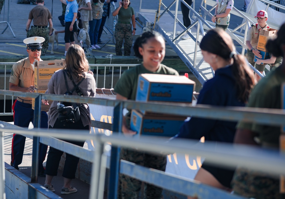 Girl Scouts Tour Wasp During Fleet Week