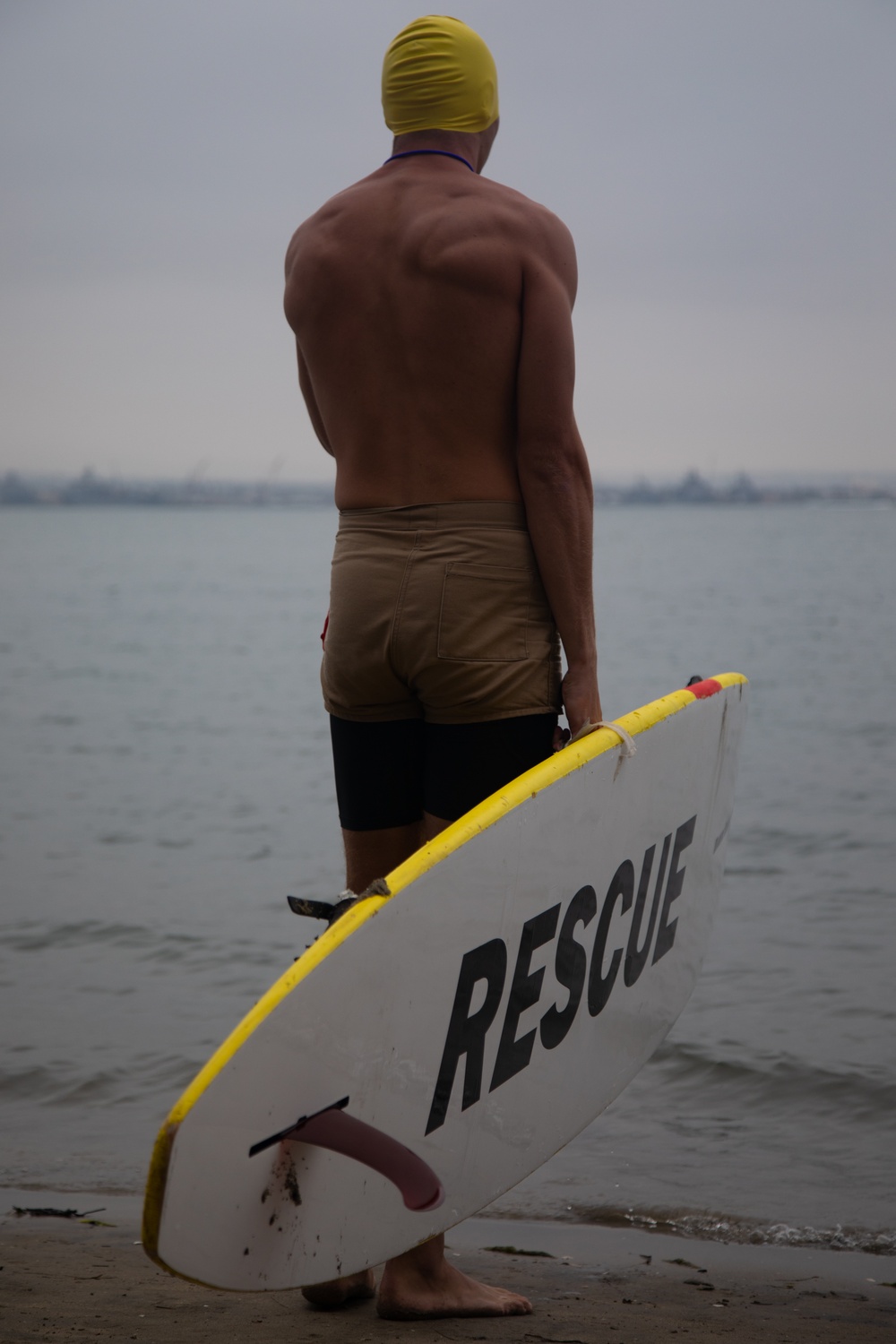 Servicemembers perform simulated rescues in Marine Corps Instructor of Water Survival course