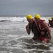 Servicemembers perform simulated rescues in Marine Corps Instructor of Water Survival course