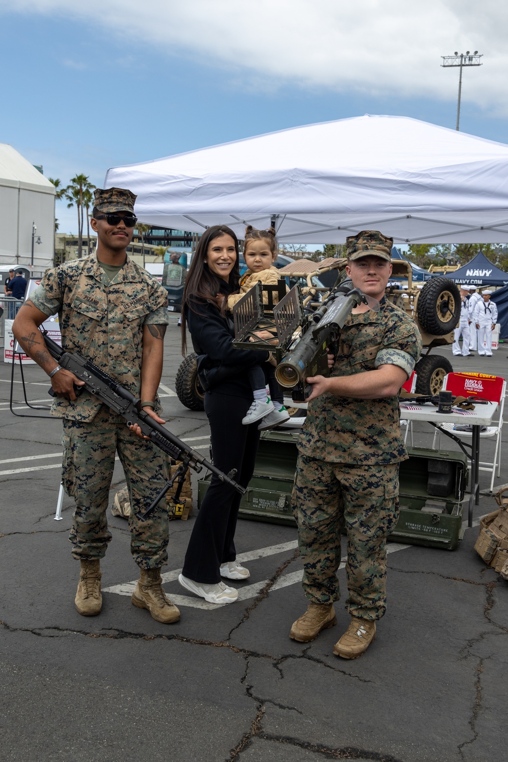 Marines display equipment during Los Angeles Fleet Week