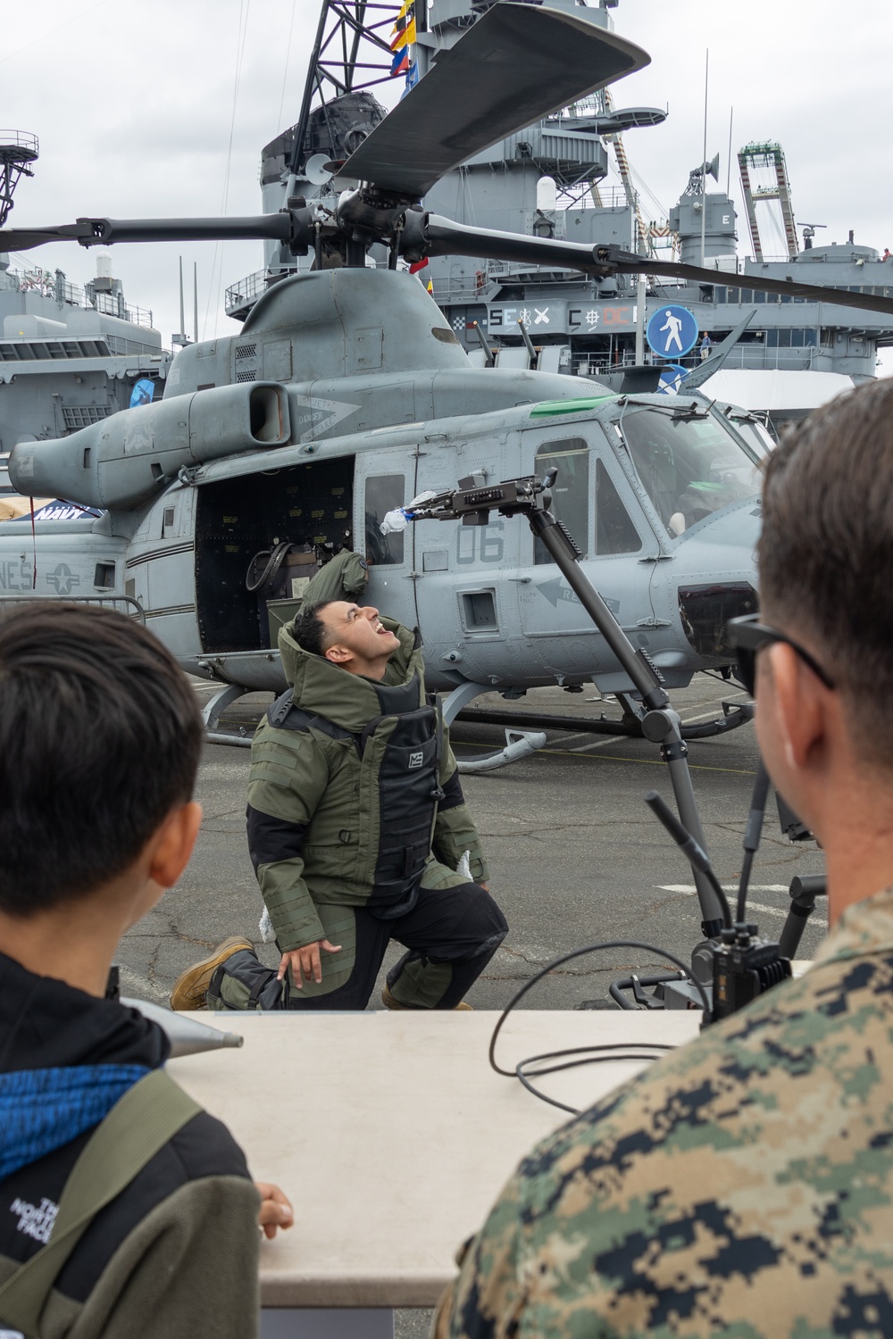 Marines display equipment during Los Angeles Fleet Week