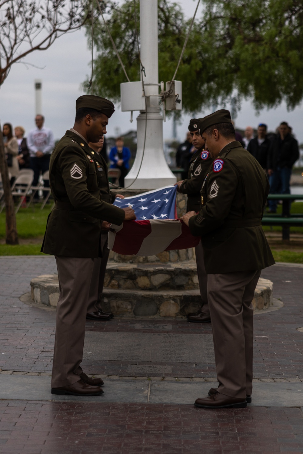 Service members hold sunset ceremony for Memorial Day