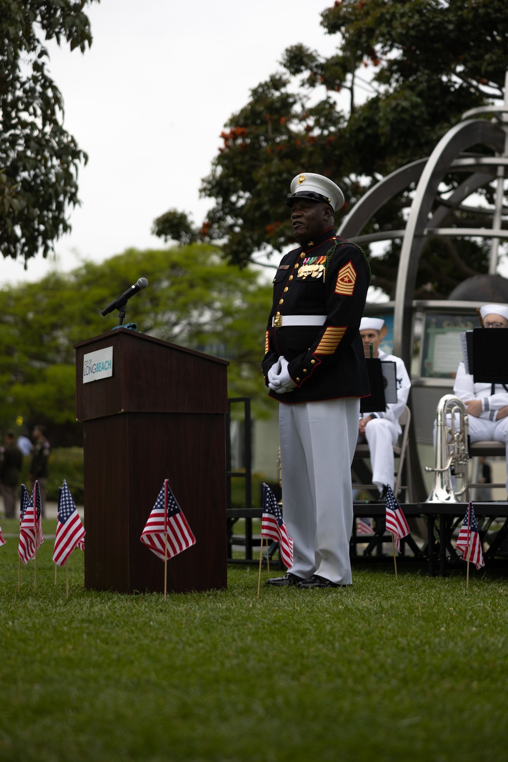 Service members hold sunset ceremony for Memorial Day