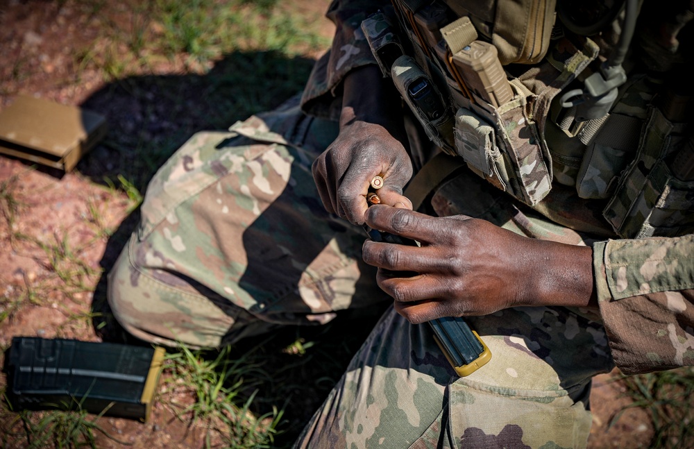 Iowa infantryman trains at Camp Guernsey