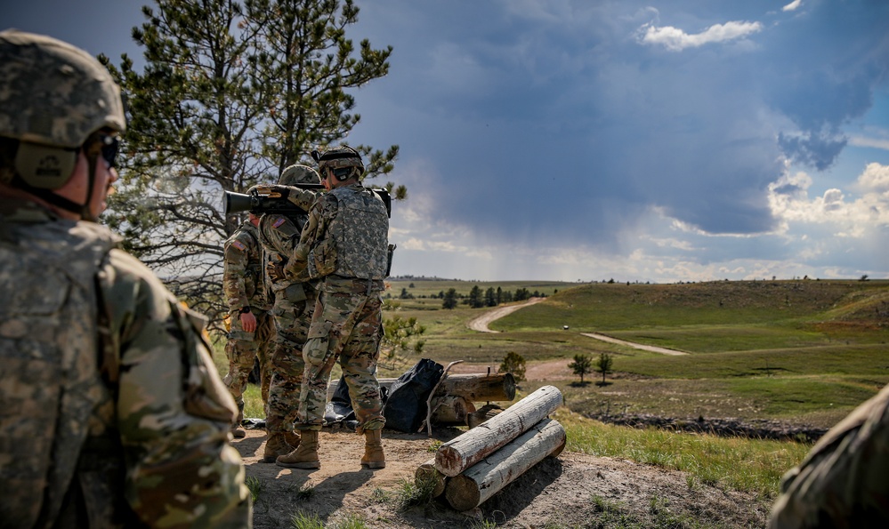 Iowa infantrymen prepare to fire M3A1 recoilless rifle