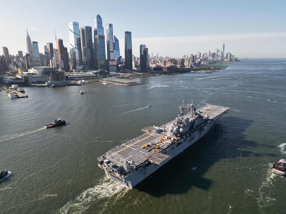 USS Wasp Departs Fleet Week New York 2023
