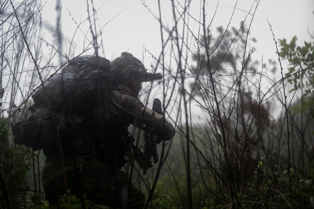 At Least It's Not Raining: Maritime Special Purpose Force Marines Conduct Night Movement During Storm