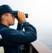 USS Robert Smalls (CG 62) Sailor Stands Look-Out Watch