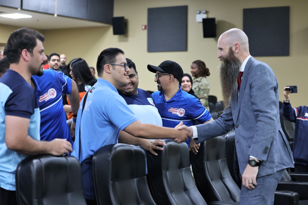 Kuwait Special Olympics team visits Camp Arifjan, May 2023