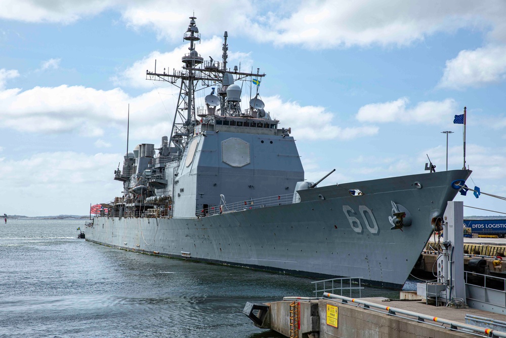 USS Normandy Departs Gothenburg Sweden