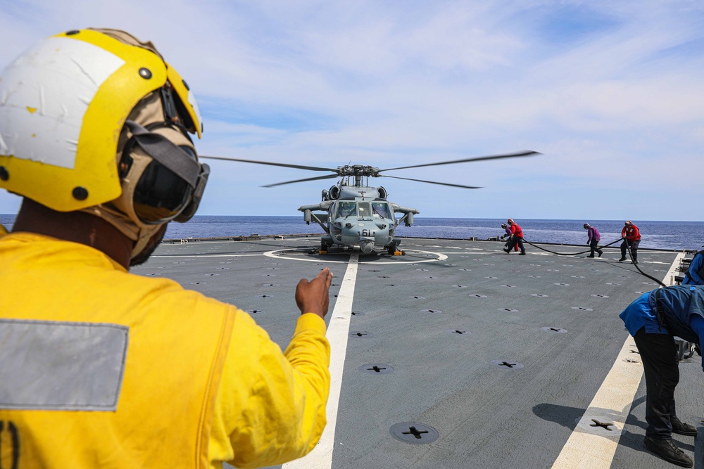 USS Carter Hall Conducts Flight Quarters