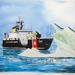 US Coast Guard Art Program 2023 Collection, Ob ID # 202301, &quot;The Cutter Willow breaks ice,&quot; Robert Blevins, (1 of 38)