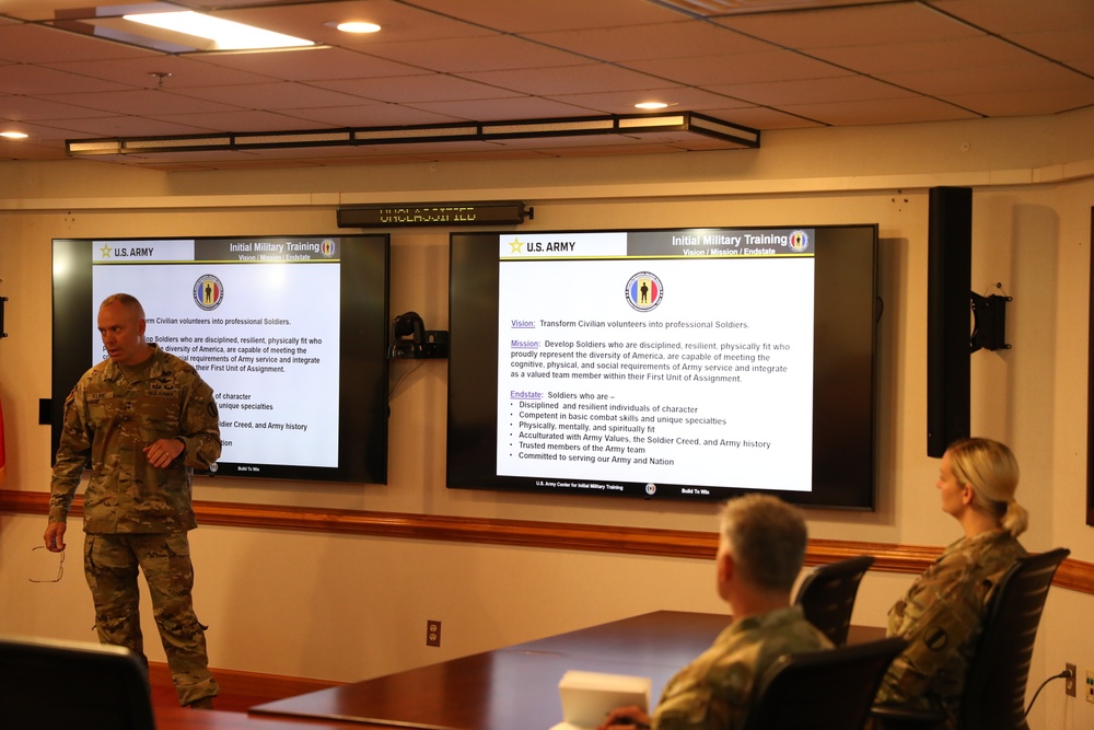Maj. Gen. John Kline, U.S. Army Center for Initial Military Training Commander, Provides USACIMT Overview During Initial PREP Onboarding Program