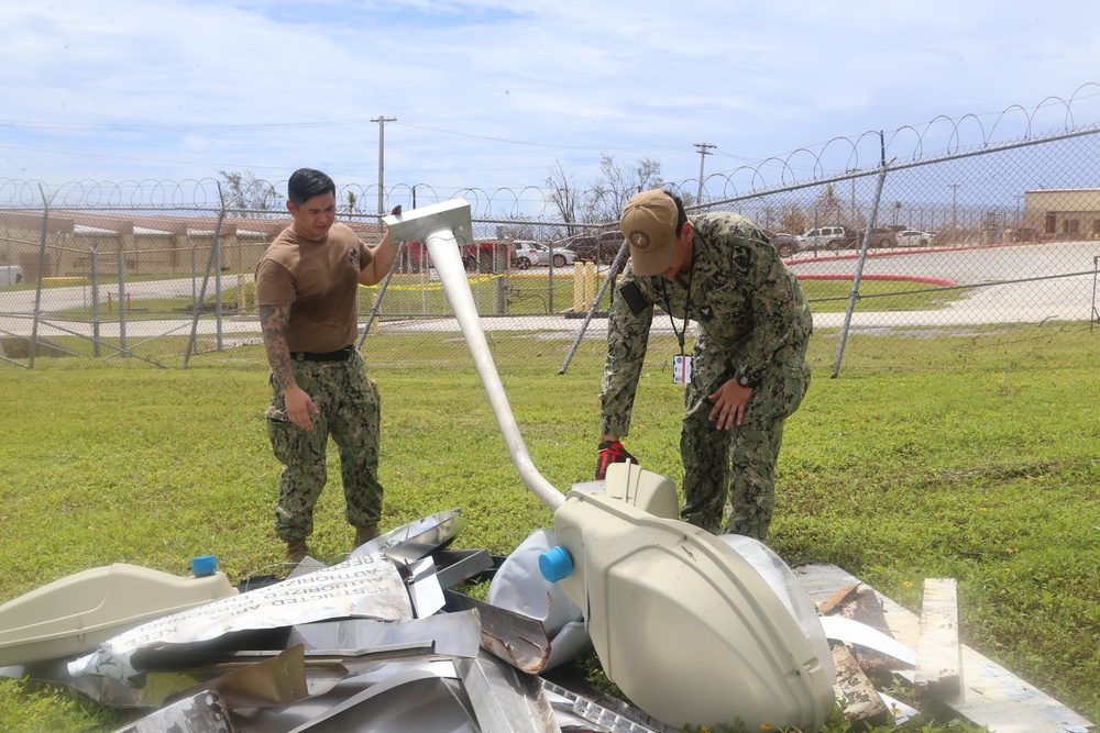 Typhoon Mawar clean up at Marine Corps Base Camp Blaz