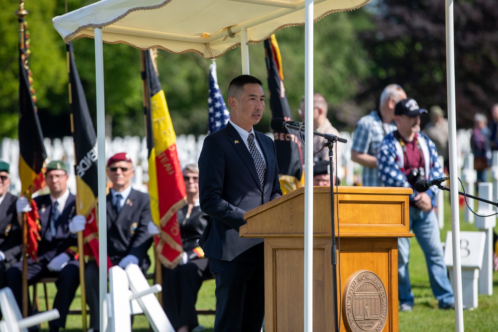 The American Battle Monuments Commission commemorates Memorial Day at the Henri-Chapelle American Cemetery