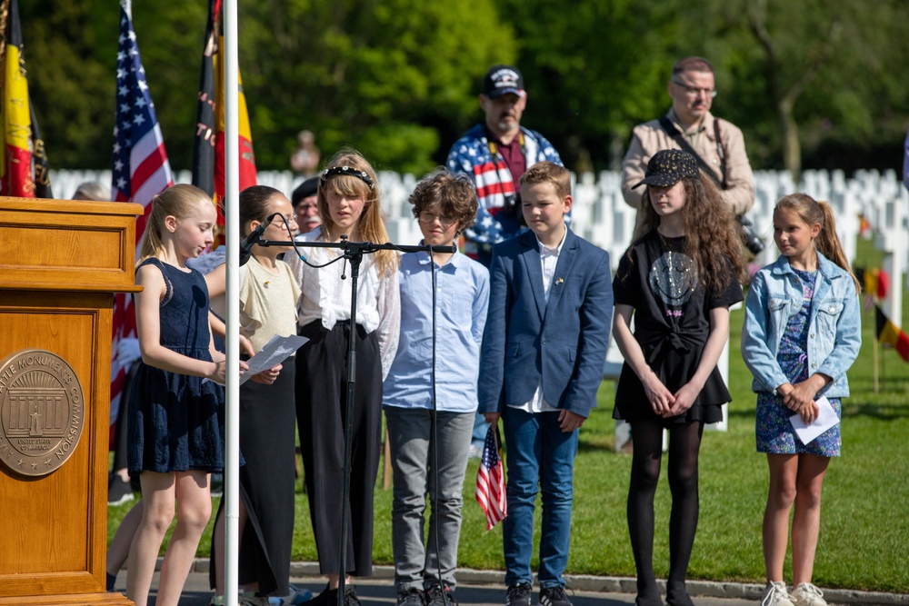 The American Battle Monuments Commission commemorates Memorial Day at the Henri-Chapelle American Cemetery