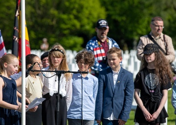 The American Battle Monuments Commission commemorates Memorial Day at the Henri-Chapelle American Cemetery