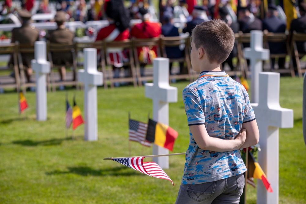 The American Battle Monuments Commission commemorates Memorial Day at the Henri-Chapelle American Cemetery