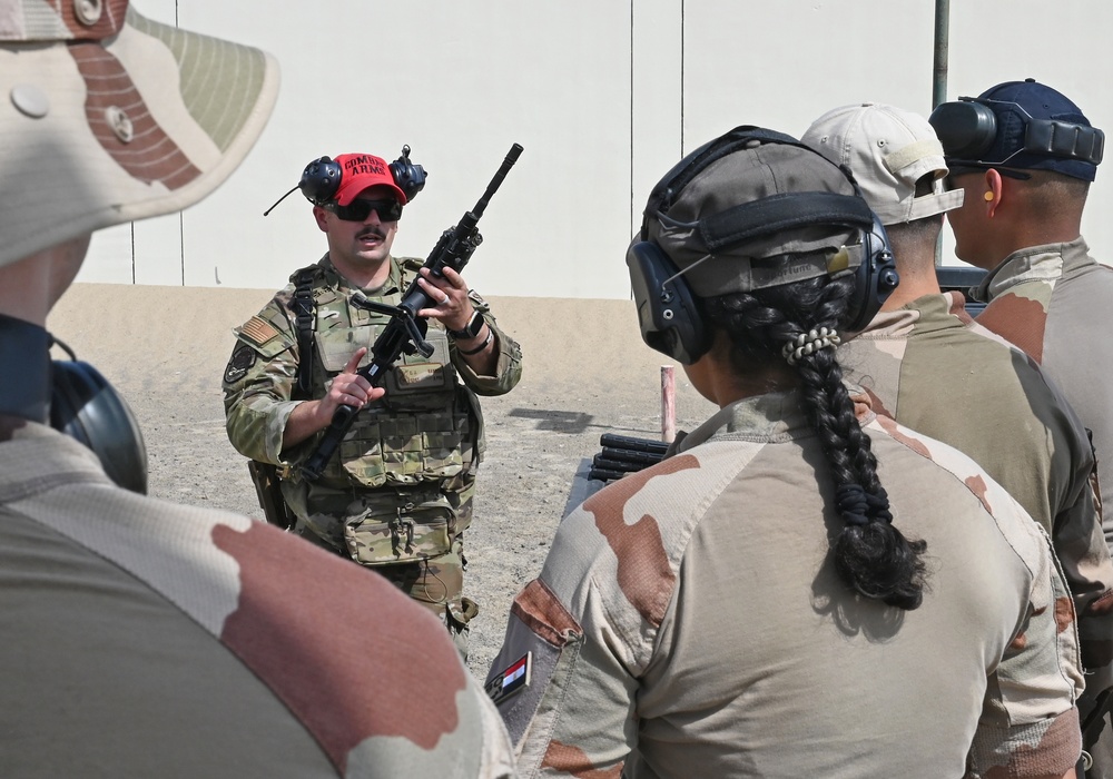 US and French Security Forces conduct joint firing event