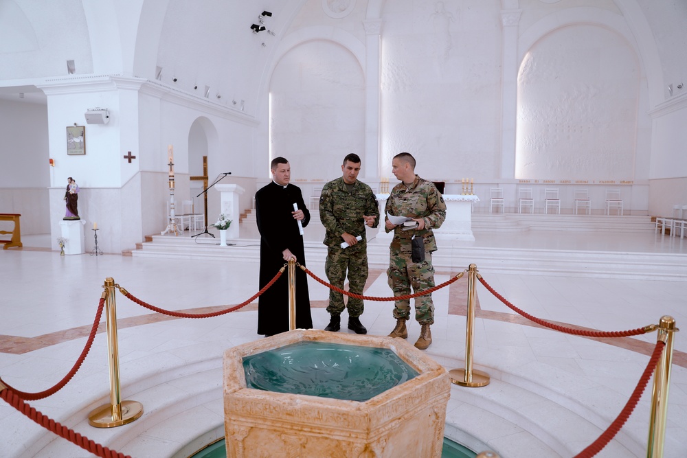 34th Infantry Division Chaplain Visits Father Josip Simatovic