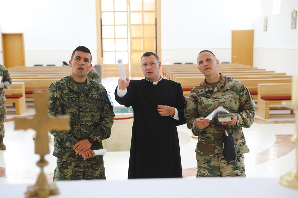 34th Infantry Division Chaplain Visits Father Josip Simatovic