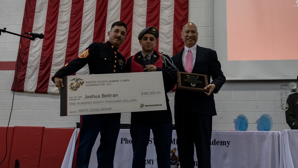 Phoenix STEM Military Academy Class of '23 Marine Corps Poolees and NROTC Recipient