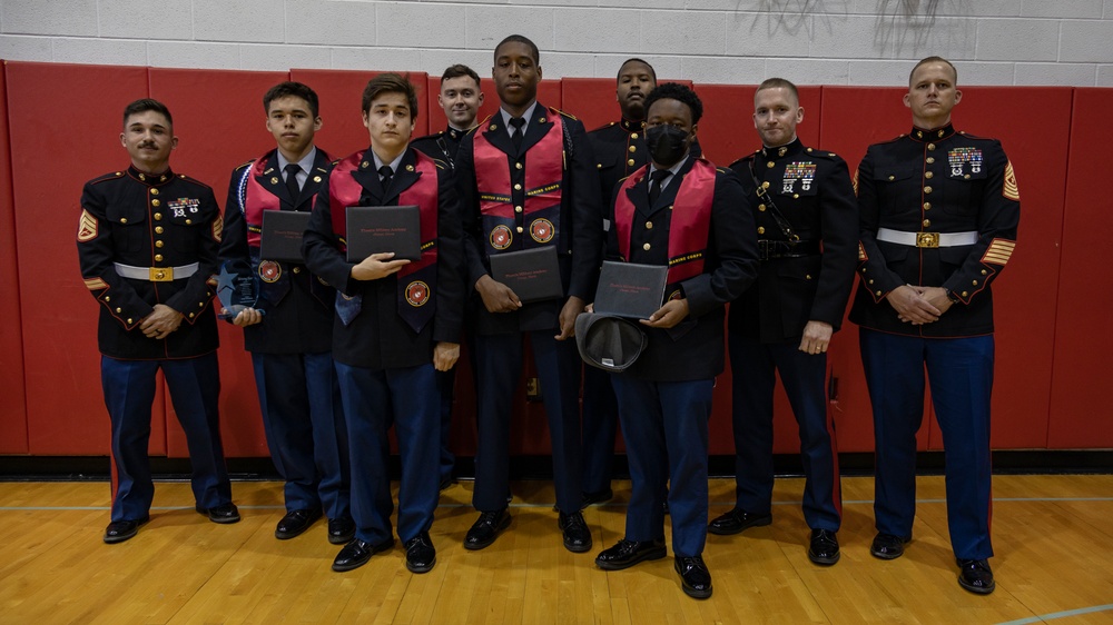 Phoenix STEM Military Academy Class of '23 Marine Corps Poolees and NROTC Recipient