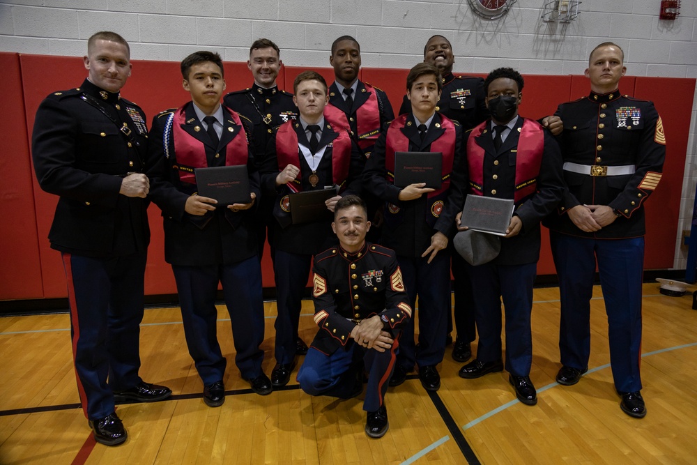 Phoenix STEM Military Academy Class of '23 Marine Corps Poolees and NROTC Recipient