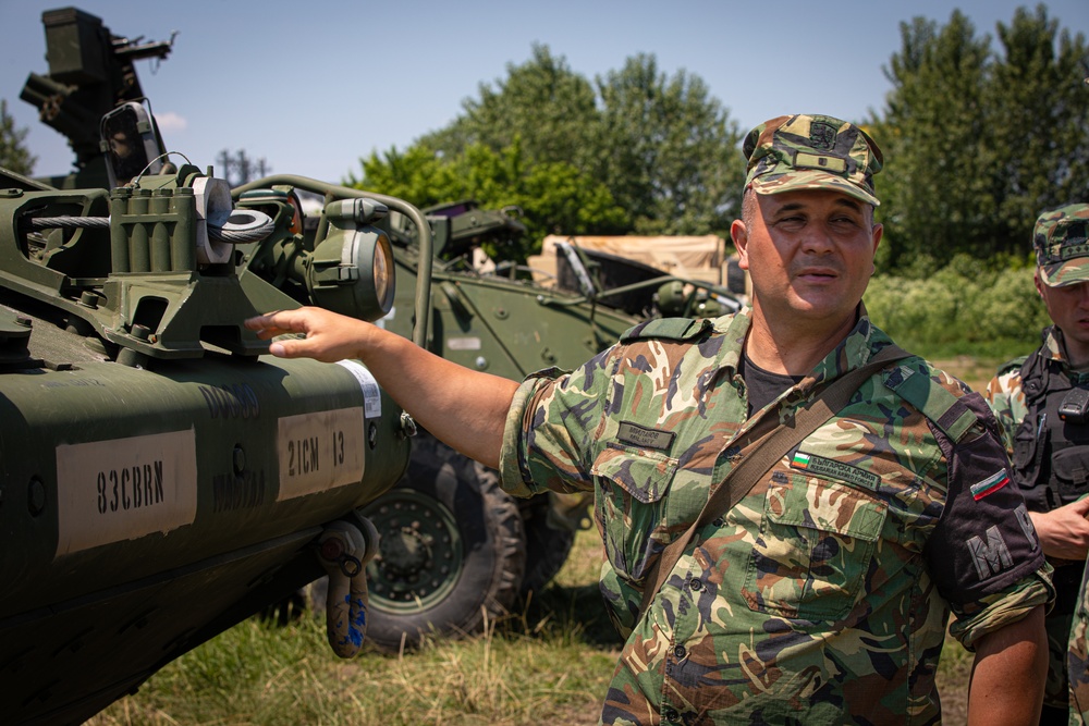 21st Chemical Company shows off STRYKER vehicles for NATO allies