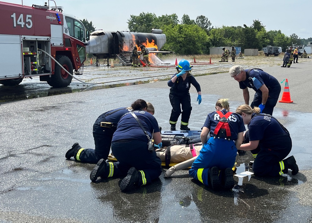 Pax River Emergency Services Test Inter-Agency Operations with Aircraft Mishap Drill