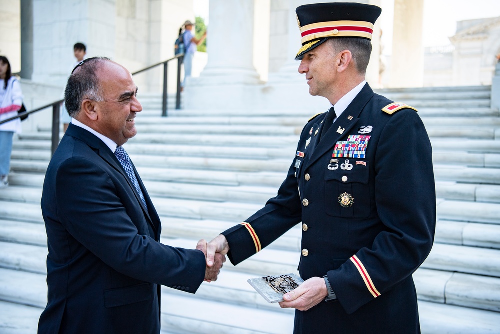 Israel Ministry of Defense Director of the Department for Families and Commemoration Arye Mualem Participates in a Public Wreath-Laying Ceremony at the Tomb of the Unknown Soldier