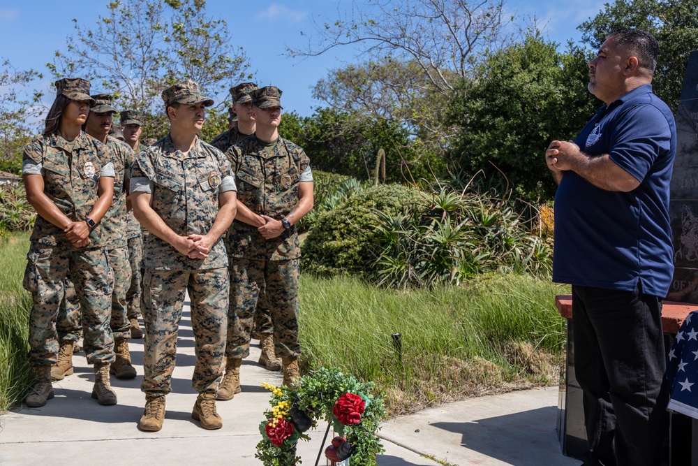 Military Working Dog handlers participate in 3rd Annual Wreath Laying Ceremony