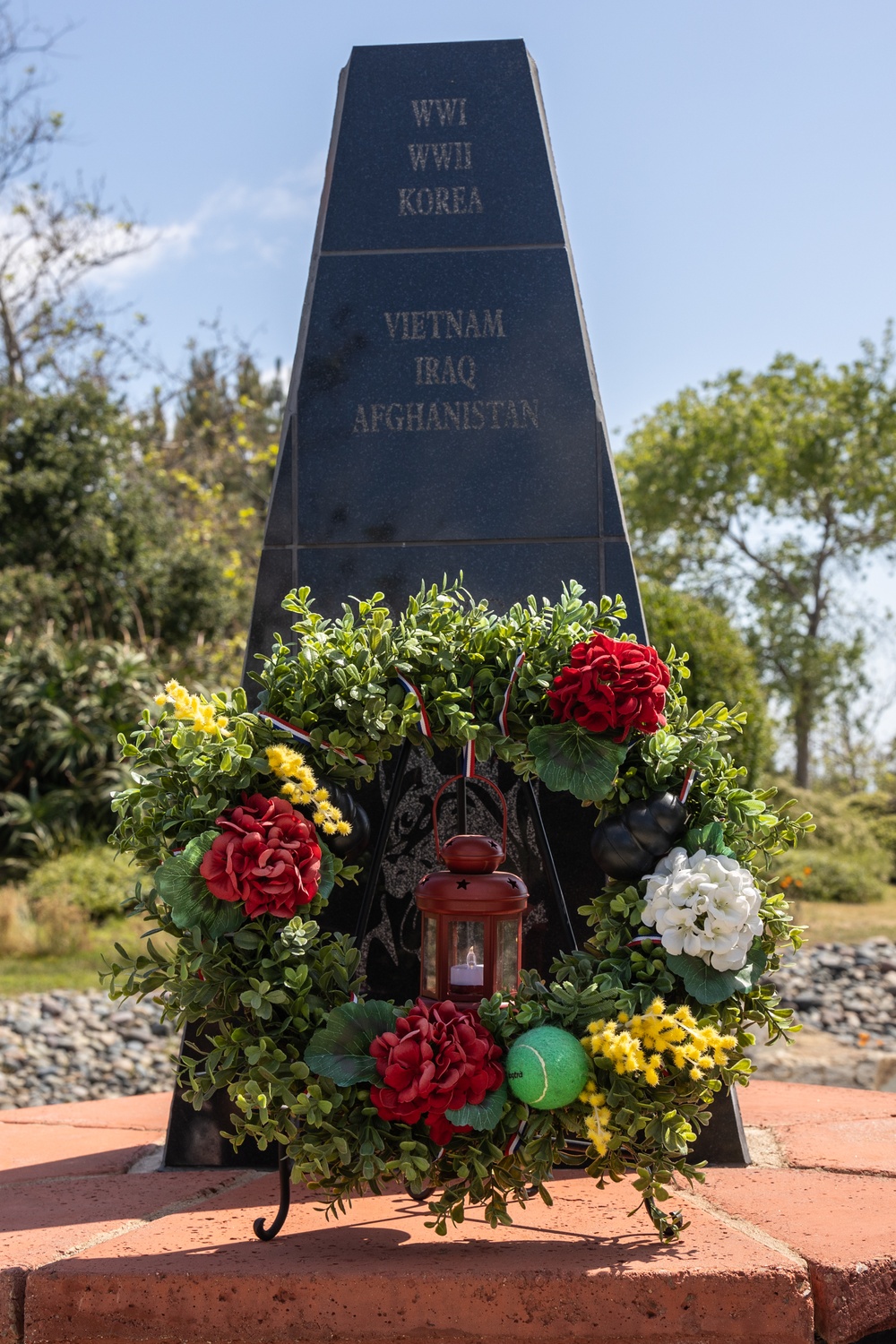 Military Working Dog handlers participate in 3rd Annual Wreath Laying Ceremony