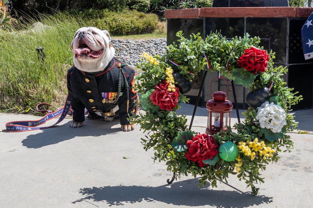 Military Working Dog handlers participate in 3rd Annual Wreath Laying Ceremony