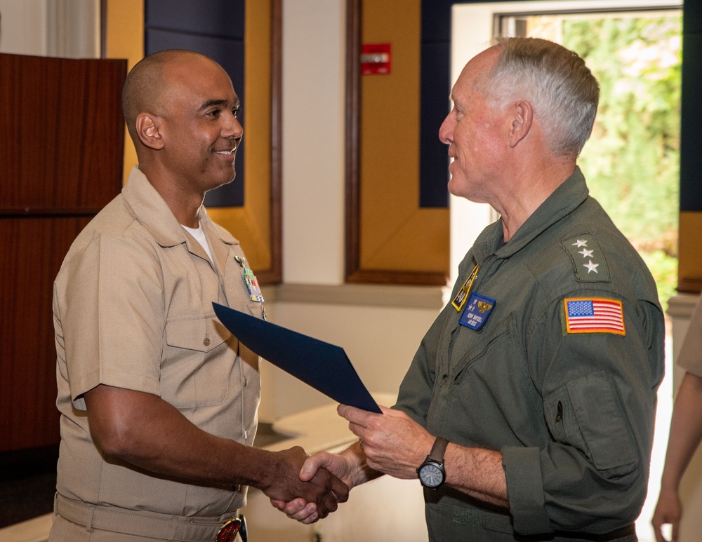 Senior Chiefs Are Pinned in a Ceremony at CNAF Headquarters