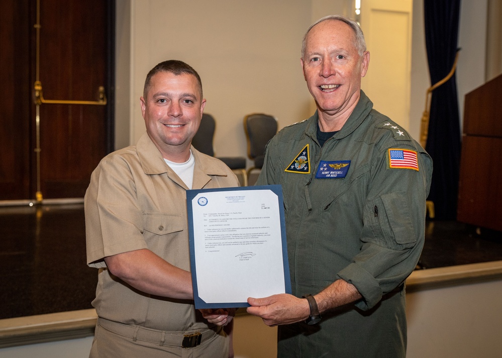Senior Chiefs Are Pinned in a Ceremony at CNAF Headquarters