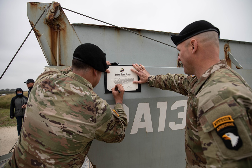 Re-enlistment Ceremony at Utah Beach