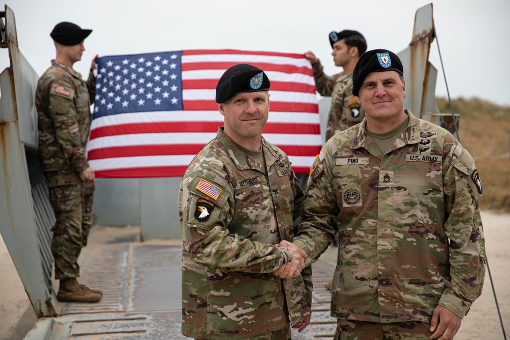 Re-enlistment Ceremony at Utah Beach