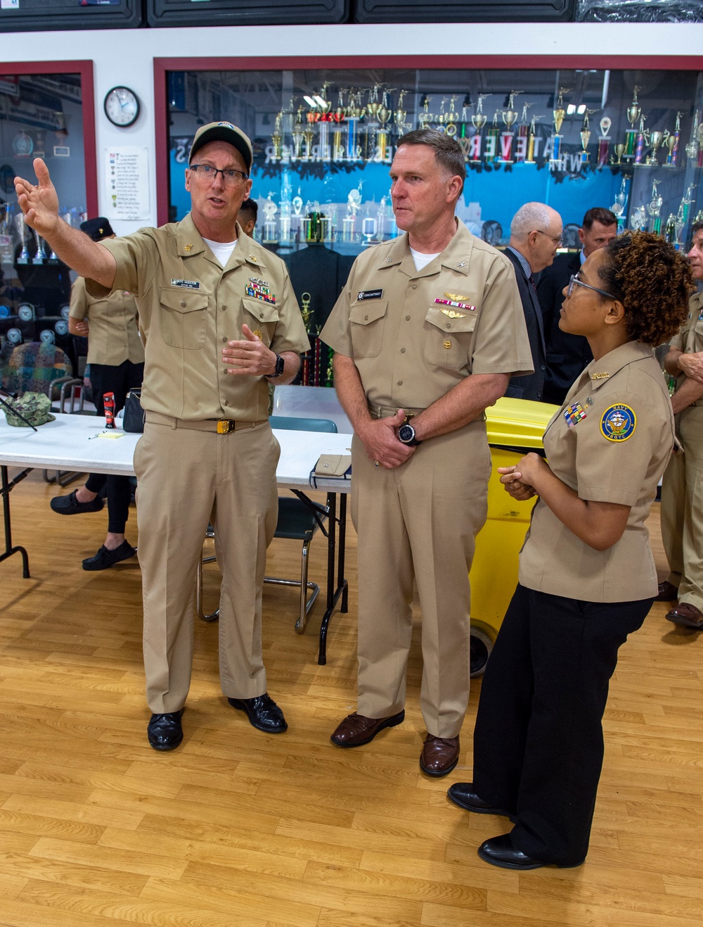 Capt. Craig Mattingly, Commander Naval Service Training Command (NSTC), Visits Zion-Benton Township High School