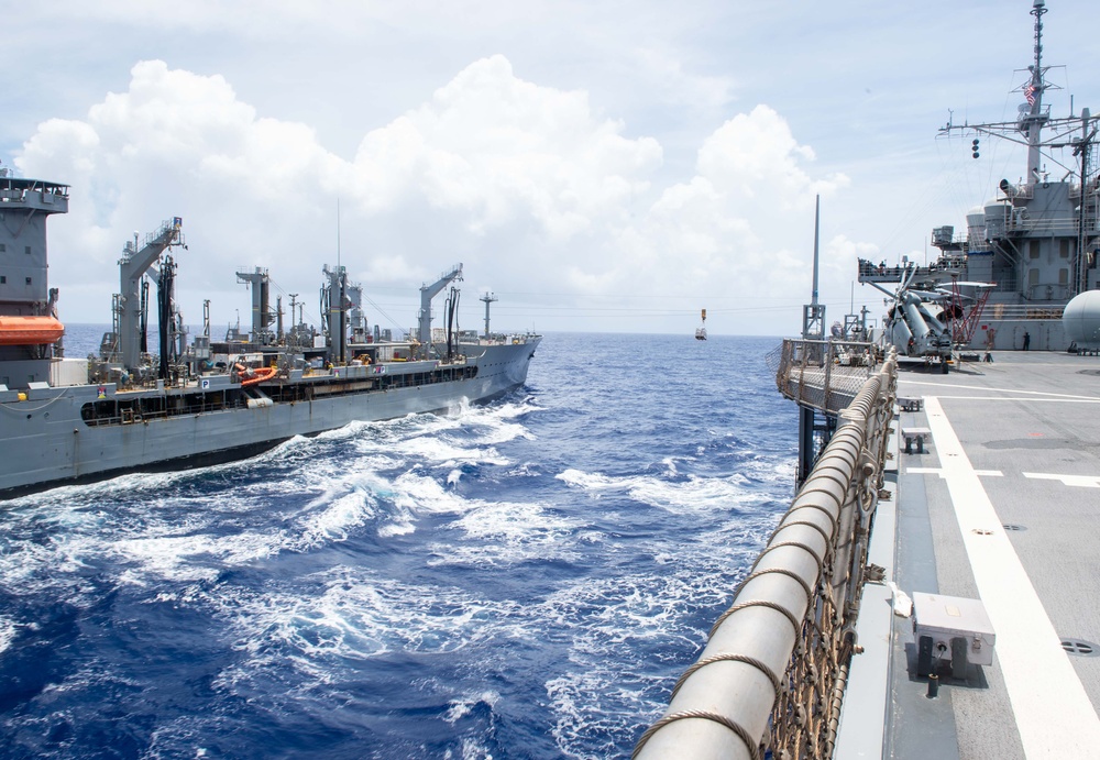 USS Blue Ridge Conducts Replenishment at Sea Operation