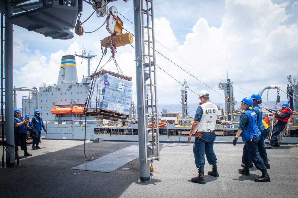 USS Blue Ridge Conducts Replenishment at Sea Operation