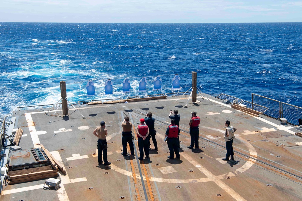 Wayne E. Meyer Conducts Small Arms Live Fire Exercise