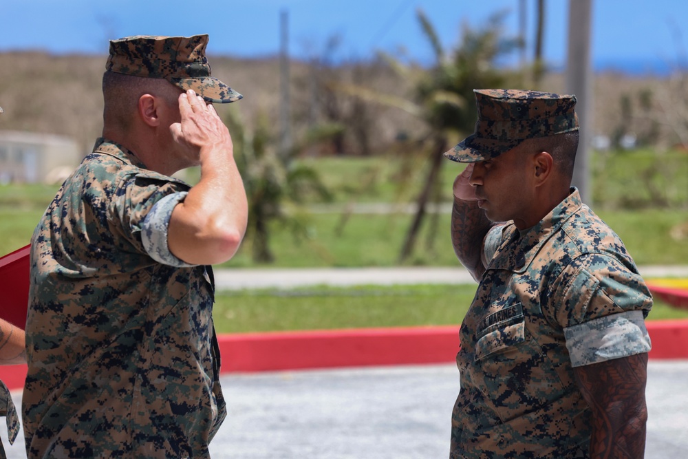 Master Gunnery Sgt. Milton Donatus Receives The Navy And Marine Corps Commendation Medal