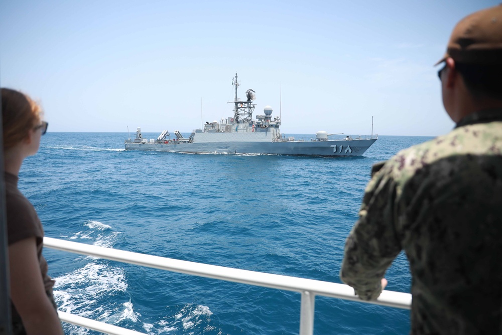 U.S. Coast Guard Cutter Sails with Royal Saudi Navy ship and USV